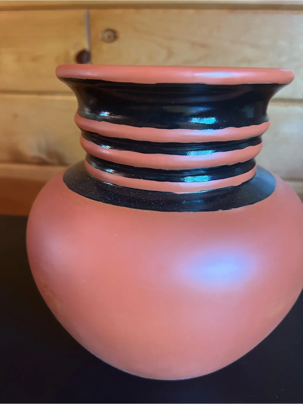 Terra-Crafted and Black Decorative Vase - Home Accents